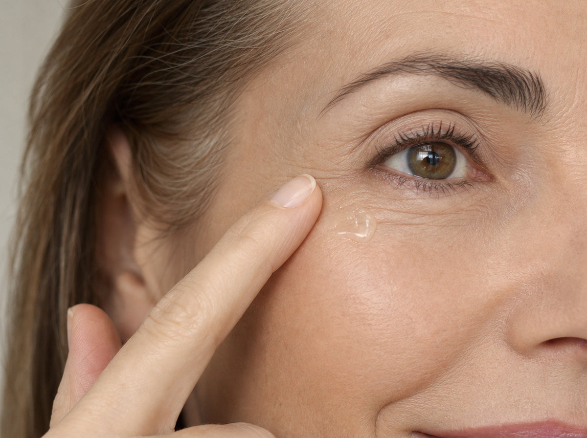 Patting K-Lift under the eye