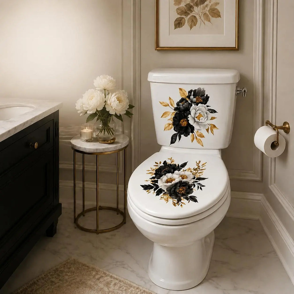 3-Piece Bathroom Toilet Sticker Set
