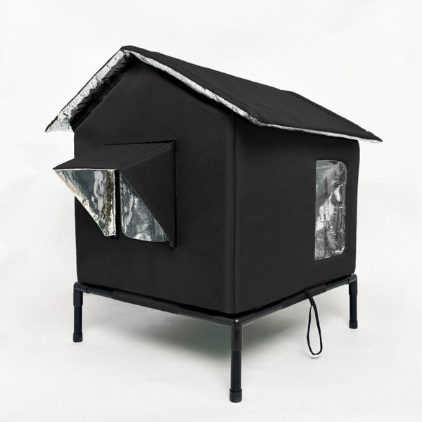 🐱 LIMITED-TIME 50% OFF! ✨ All-Weather Elevated Outdoor Cat House – Waterproof, Thermal Lining, Foldable 11