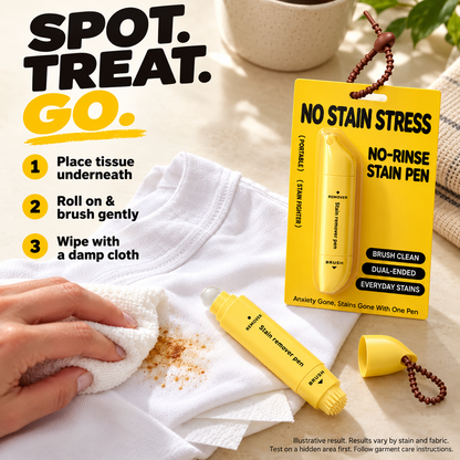 🔥BUY 1 GET 1 FREE Portable Dual-Head Stain Remover Pen✨ Instant No-Rinse Emergency Spot Cleaner for Clothes, Oil & Coffee Stains